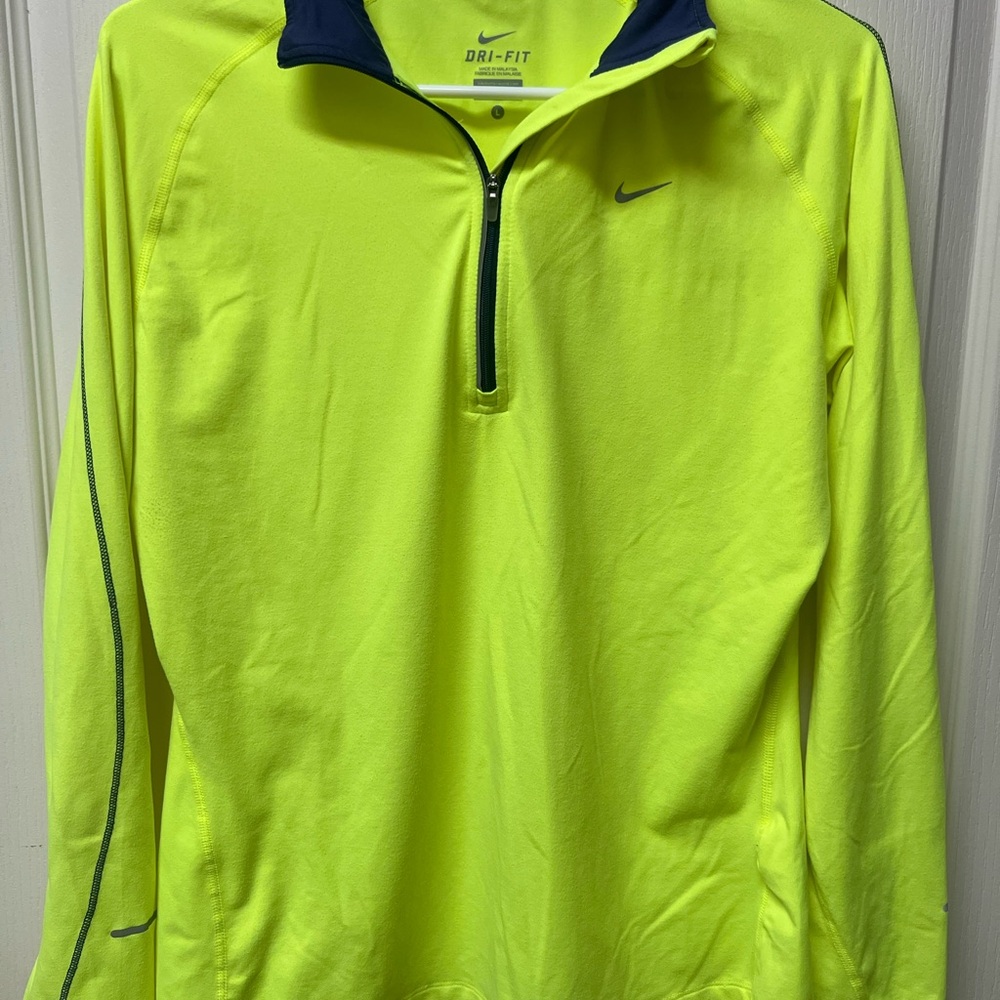 Nike women’s Neon Yellow Dri-FIT Pullover